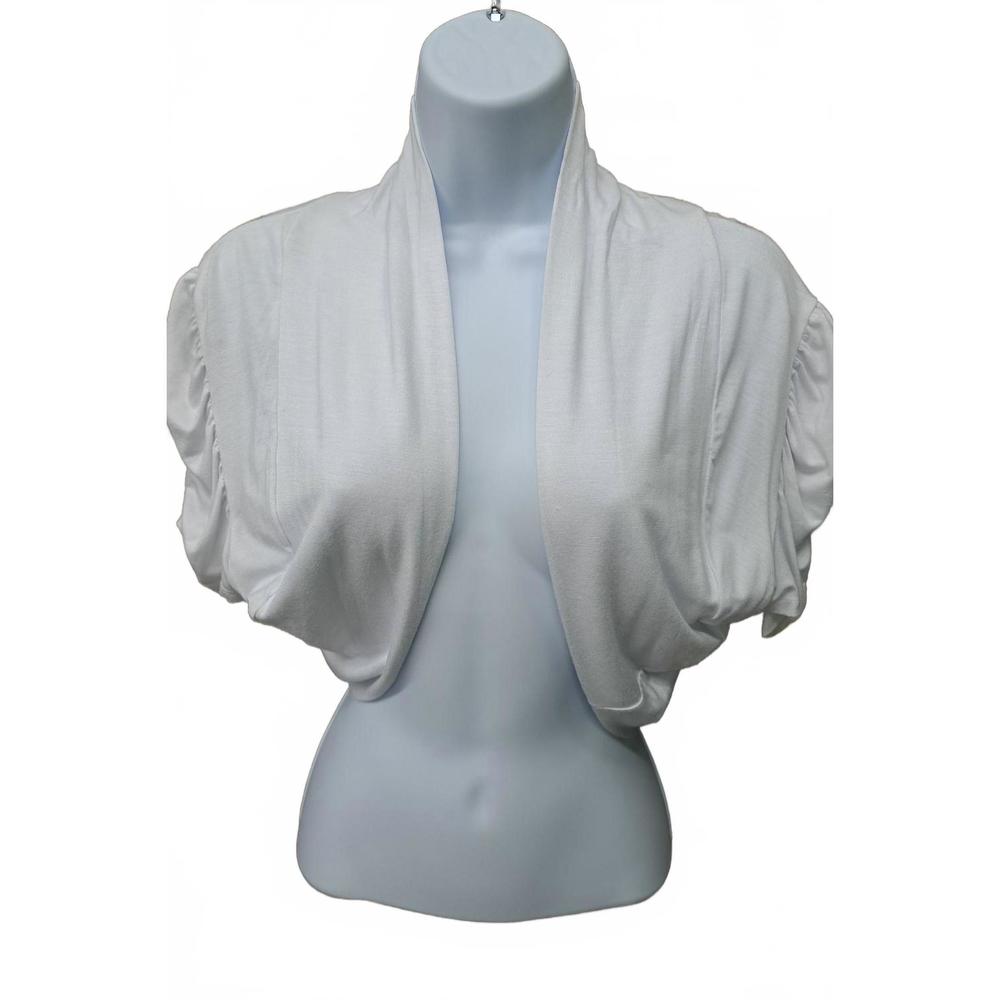 NEW LIBIAN women's cropped open jacket in white